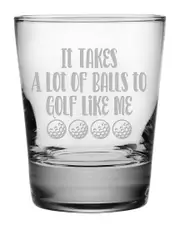 Susquehanna Glass Set of Four 13.25oz Golf Like Me DOF Glasses