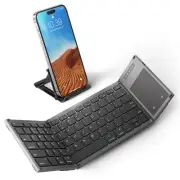 Foldable Bluetooth Keyboard with Touchpad, Full-Size Wireless Folding Holder,...