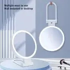 Travel Makeup Mirror with Light White Stand Adjustable Magnifying Vanity Mirror