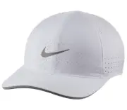 Nike Unisex Adult Cap White Aerobill DRI-FIT Adjustable Running Tennis Golf Gym
