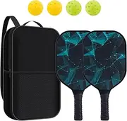 Pickle Ball Paddles - Comfortable Grip Pickle Ball Racket Set with Portable Bag,Sports Accessories for Daily Training Family Entertainment