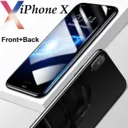 Anti-scratch 4H PET soft film screen protector for Apple iPhone X Front and Back