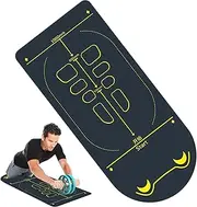 Exercise Equipment Mat, Fitness Equipment Mat | AB ROLER WHOEL FLOOR KILLS for Exercise Equipment,Long and Thick Non Slip Sound Isolation Cushion for Abs, Pilates, Jumps, and