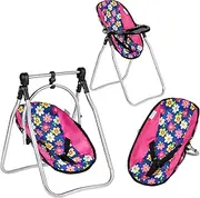 fash n kolor Doll Swing - Baby Doll Furniture Set Baby Doll Nursery Playset Includes 3 in 1 Doll Swing,High Chair & Carrier