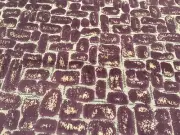 Clarke & Clarke Metallic Geometric Velvet Upholstery Fabric Moda Damson 4.75 yd
