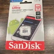 SanDisk Ultra 128GB Micro SD Class 10 microSDXC Memory 100MB/s SDSQUNR-128G