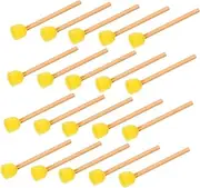 100pcs Boys and Girls Sponge Brush Paint Pens Wooden Handle Art Sponges for Painting Sea Sponge for Boys and Girls Foam Sponge Paint for Crafts