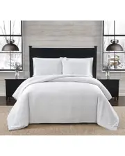 London Fog Herringbone Flannel Comforter Set
