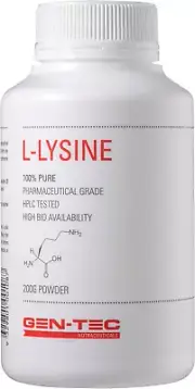 Gen-Tec Nutrition L-Lysine Powder, 200 Grams