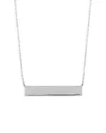 Bloomingdale's Fine Collection Engravable Bar Pendant Necklace in Sterling Silver, 18