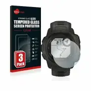 Garmin Instinct , 3x Savies@ Xtreme HD33 Tempered Glass Screen Protector