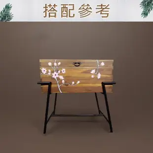 【吉迪市柚木家具】柚木細鐵腳造型海盜箱 HY000D1(展示櫃 置物 收納 蒸氣龐克 幹練 個性 原木質感)