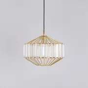 Butler Glass Prism Pendant Light - Gold