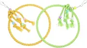 BELLIFFY 2pcs Bird Swing Cotton Rope Loop for Small Birds Parrot Swings for Conures Quaker Parrots Parakeets