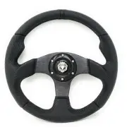 EZ-GO TXT RXV Golf Cart Black Steering Wheel with Adapter 3 spoke
