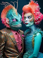 [Cross & Glory] Meet The Aliens: Nymira and Dantar' - 1000 Piece Cosmic Love Story Puzzle - Eco-Friendly, Brain-Teasing Adventure - Best Jigsaw Puzzles for Adults