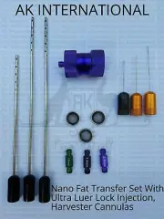 AK Nano Fat Transfer Set With Ultra Luer Lock Injection, Harvester Cannulas