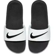 Nike Kawa White Black Multi Size US Kids Slides Shower Shoes Flip Flops