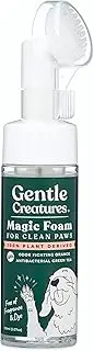 Gentle Creatures Magic Foam - Sulfate-Free, Waterless Shampoo Paw Cleaner for Dogs, Cats, Pets - Dry Shampoo, Foot Cleaner Brush - with Orange, Odor Control Wash - Good for Puppy, Sensitive Skin