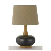 Earl Table Lamp, Black Oak Cream