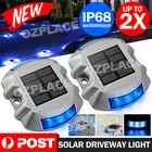 2x Solar Driveway Lights Deck Pathway Lights Solar Dock LED Light Safety Light