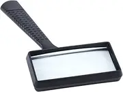 Meichoon Handheld Rectangular Reading Magnifier 5X Plastic Handle 100x50mm(3.94x1.97inch) Magnifying Glass Browsing Books Documents Newspapers Brochures Small Fonts Jewelry Identification UC34