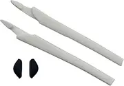 [xyqrenrr] Replacement Rubber NosePads+Temples Earsock For Oakley Crosslink OX8027 OX8029 OX8030 OX8031 Sunglass -Multi color (Rubber Temple+European Nosepad, 008 White)
