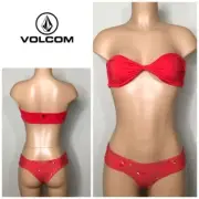New. Volcom red teeny bikini.