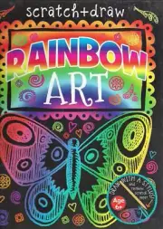 Scratch & Draw Rainbow Art 16 Sheets Paper Stylus Idea Book Make Gifts Cards +