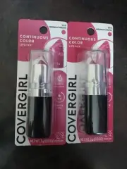 LOT OF 2 COVERGIRL CONTINUOUS COLOR LIPSTICK # 540 MIDNIGHT MAUVE