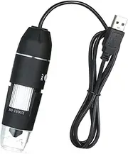 1600X Magnification USB Digital Microscope with OTG Function Endoscope 8-LED Light Magnifying Glass Magnifier with Stand