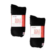 Baby Foot Original Black Room Socks 2-Pack. Keep Feet Warm, Comfy and Relaxed. Soft, Cotton, Stretchy, Non-Slip, Washable, Reusable Socks. One Size Fits All.