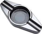 VEXO Cigar Ashtray Metal Ash Tray with Double 2 Cigar Holders and Large Basin for Outdoor Patio Indoor Home and Office Use, Cool Cigar Gift Idea (Silver)