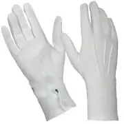 Santa White Gloves Fitted Snap Closure Christmas Mime Magician Golves