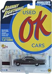 Johnny Lightning 1:64 Scale Muscle Cars USA 63 Galaxy Scaled Model Vehicle, Heritage Burgundy Poly
