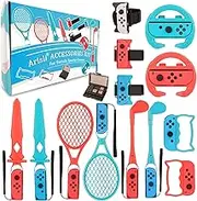Accessories for Nintendo Switch Games,Family Party Bundle for Nintendo Switch Sports and Just Dance 2024, Fits Switch and Switch OLED Console Controller Joy Con