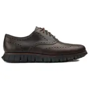 Cole Haan Mens Zerogrand Remastered Wing Tip Oxford Brogue Shoes Brown