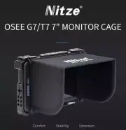 Nitze TP2-G7 Camera Monitor Cage NATO Rail Cold Shoe Sunhood Kit for OSEE G7 T7