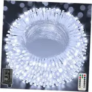 Christmas Lights Outdoor 800LED 262FT, Cool White Plug in Fairy Lights with