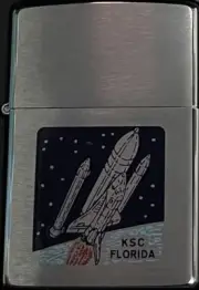 ZIPPO 1996 KENNEDY SPACE CENTER SHUTTLE CHROME LIGHTER UNFIRED IN BOX Q446