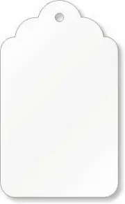 Merchandise Tags, White #3 (1-1/4" x 7/8"), Hole-No String - Box of 1,000 Tags