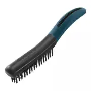 Anvil Soft Grip Wire Brush with 4 x 16 Rows of Steel Bristles, Solvent Resistant