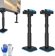Labor Saving Lifting Brackets, Multi-Function Height Adjustment Lifting Device, Cabinet Installation Tool, Rod Telescopic Lifting Tools, for Bathroom Vanity, Wall Cabinet Installation (Blue*2Pcs)