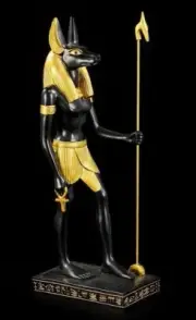 Anubis Standing Large Black and Gold Statue, Great Details 40.5cm V. IMPRESSIVE