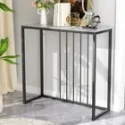 Slim Console Table Sturdy Marble Entryway Table Open Design Sofa Behind Table AU