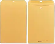 Gummed Clasp Envelope, 28Lb, 10"x15", 100/BX, Kraft, Sold as 1 Box
