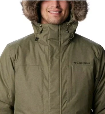 Columbia Omni-Tech Leif Trail Parka Hooded Faux Fur Trim Jacket Mens Size-3XT