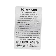 To My Son Gifts, Engraved Wallet Card for Son Remember Whose Son You Are