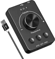 Multimedia Volume Controller, USB Volume Button Controller | USB Multimedia Control Button | Black Appearance USB Volume Controller for Internet Cafe, Home, School and T-Zone