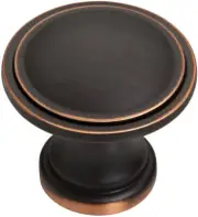 (5 Pack) 1-3/4 inch Oversized Ridge Knob Bronze with Copper highlights